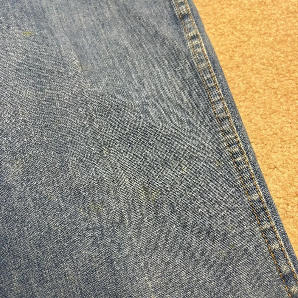 Vtg 70s Bell Bottom Jeans‎ Womens 26x28.5 Blue High Rise Flare Leg Denim Scovill